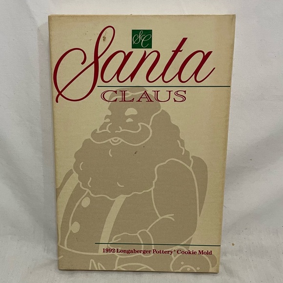 Vintage Santa Claus 1992 Longaberger Pottery Cookie Mold - Picture 2 of 5